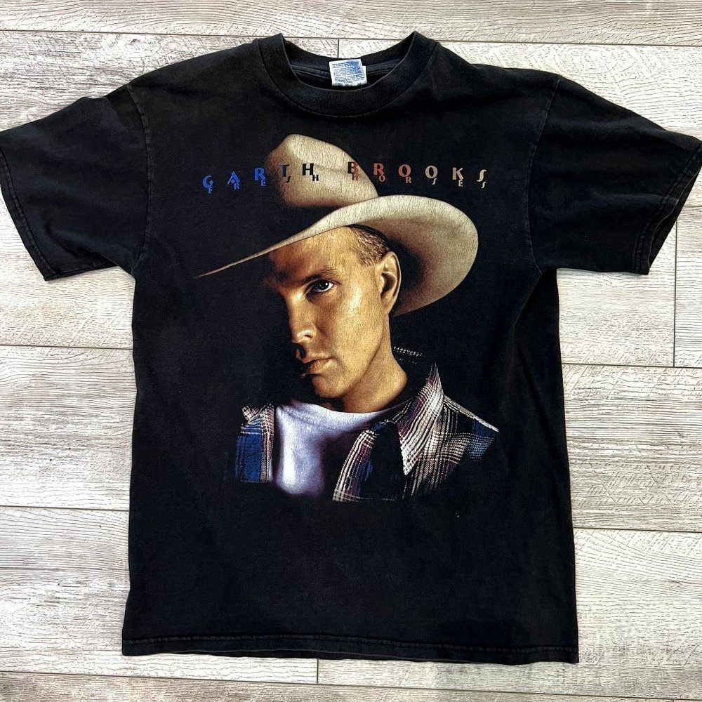 Vintage 90s Garth Brooks Country Music Band Tour T-shirt Size M
